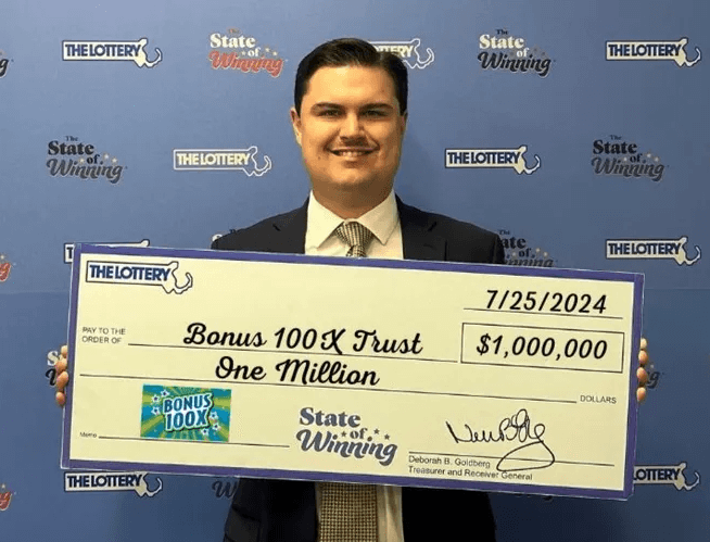 Lane, Lane & Kelly Attorney, Robert Cirafice, claiming a $1 million dollar lottery prize on behalf of our client